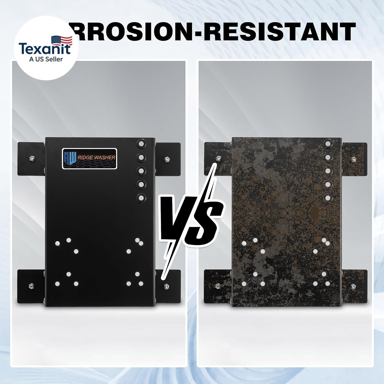 Pressure Washer Skid Plate Frame, Painted Steel with Detachable Fixed Rubber Fee