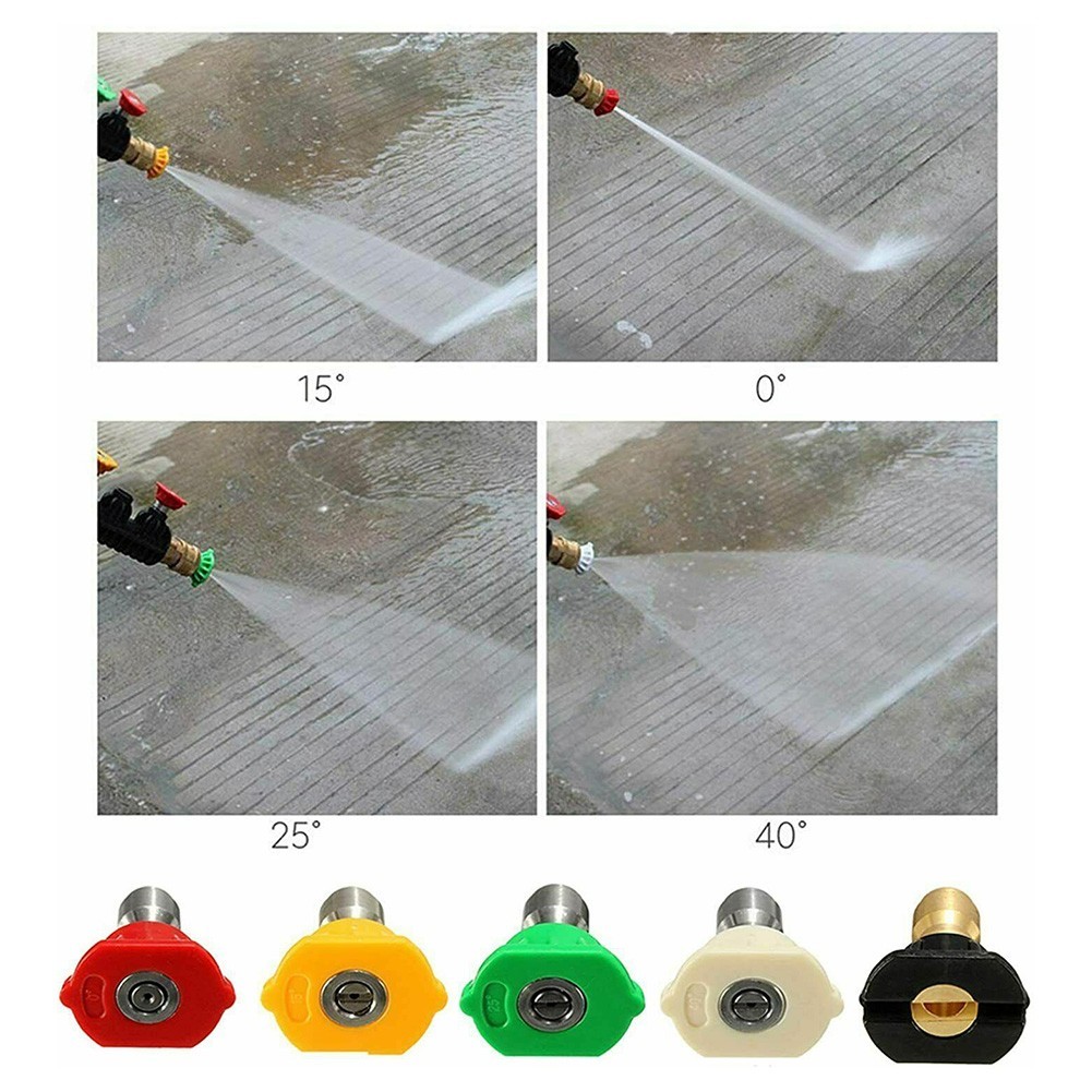 Spray Nozzle Tips 0 15 25 40 Degree 1/4” Male Thread Multiple Degree