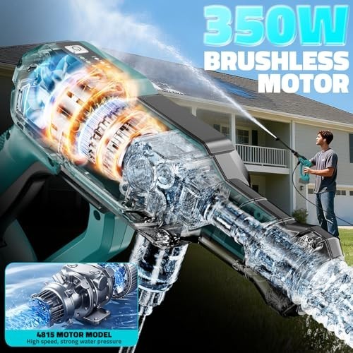 Cordless Portable Pressure Washer for Makita 18V Battery, 1000 PSI