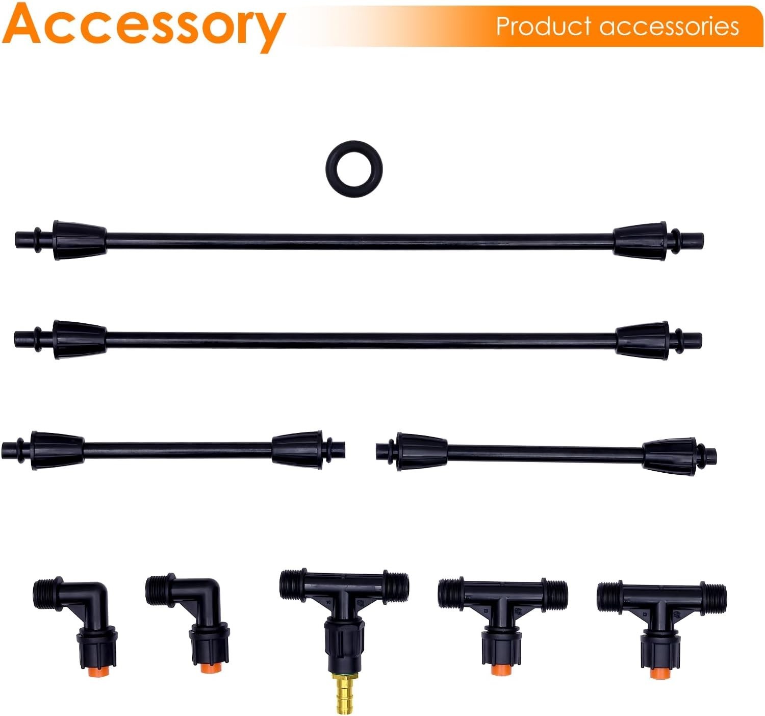 Poly Boom Sprayer Wand 4 Nozzle with Brass Fitting