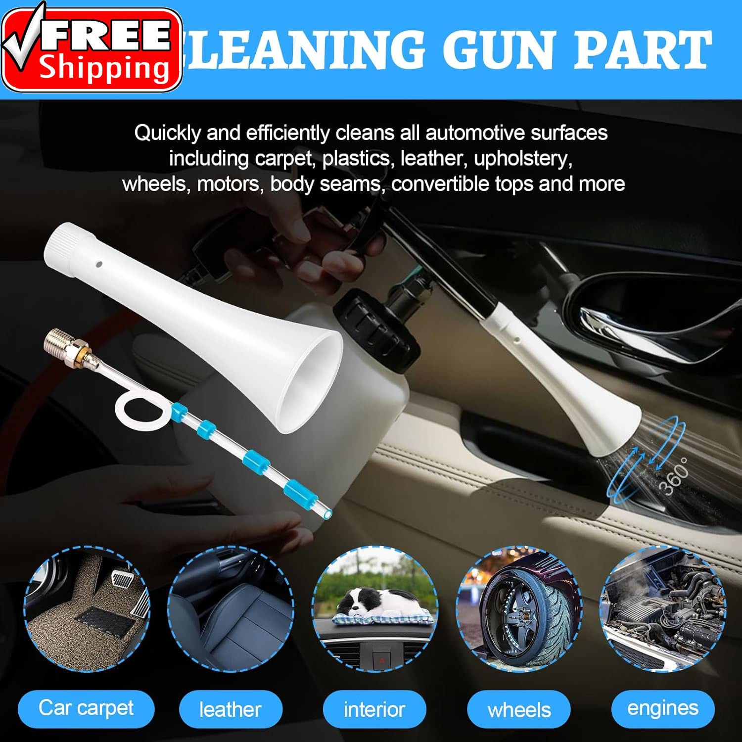 Nozzle Repair Kit for Car Cleaning Gun Parts Z-010 and Air Blow Out Tool Z-014 F
