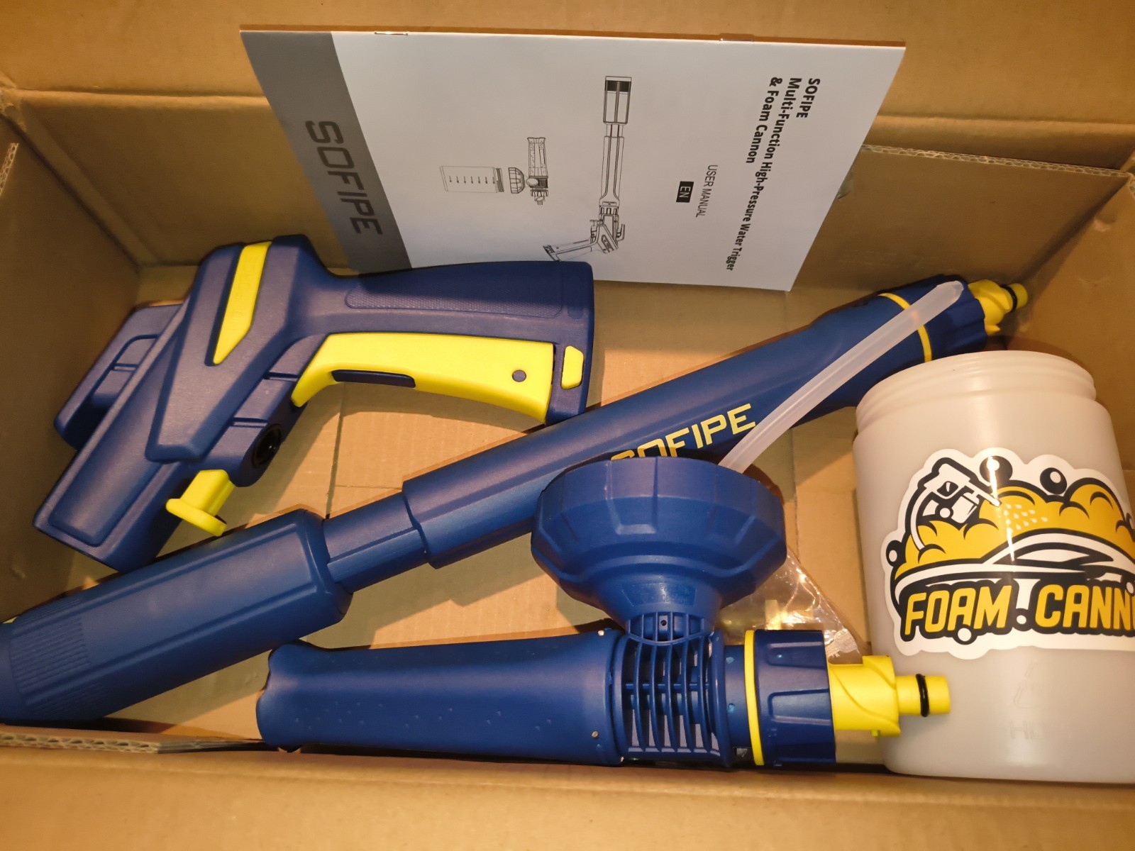 5-in-1 Pressure Washer Gun Foam Cannon Shotgun Style Adjustable Nozzle Kit