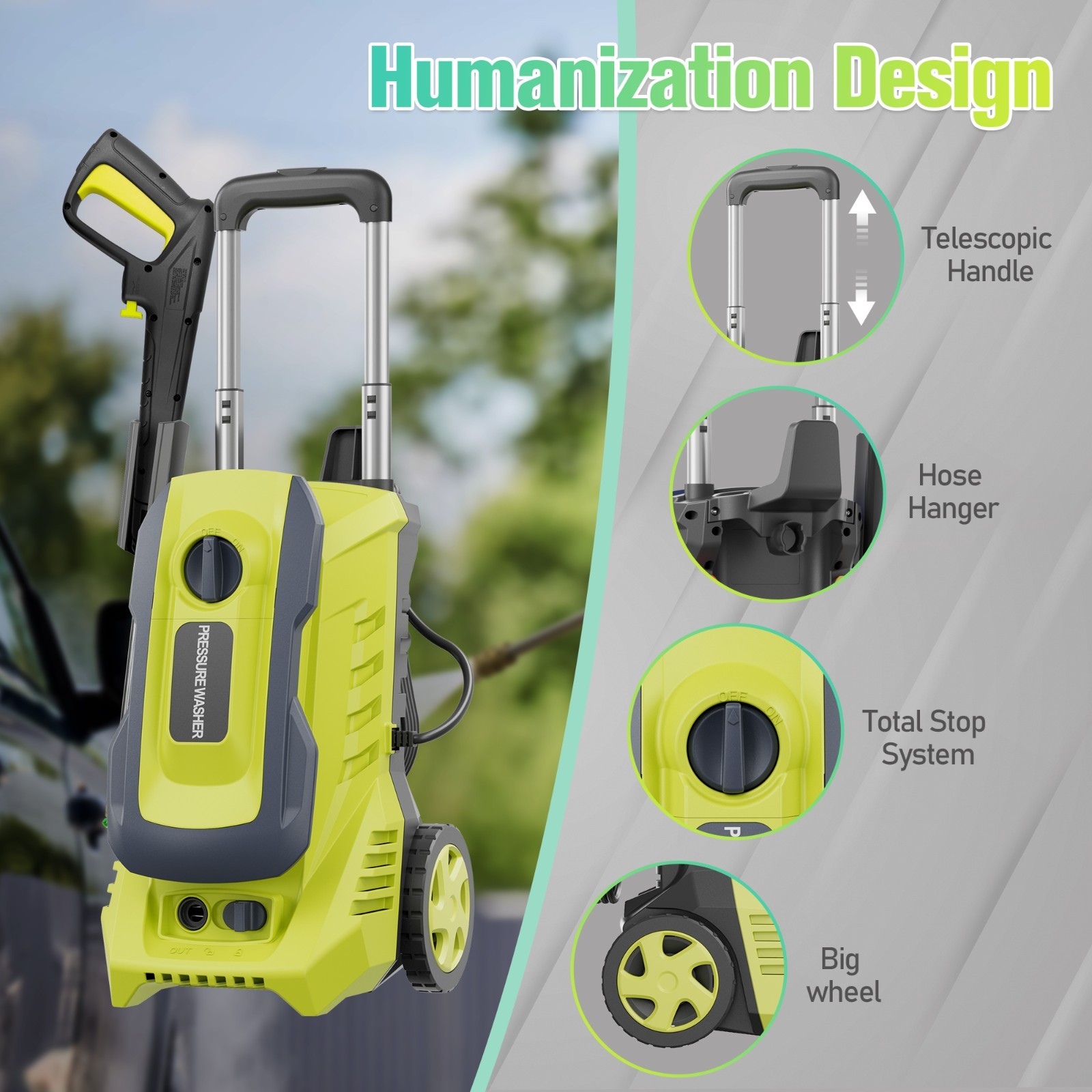 Electric Pressure Washer 5000 PSI 3.2 GPM Pressure Washer