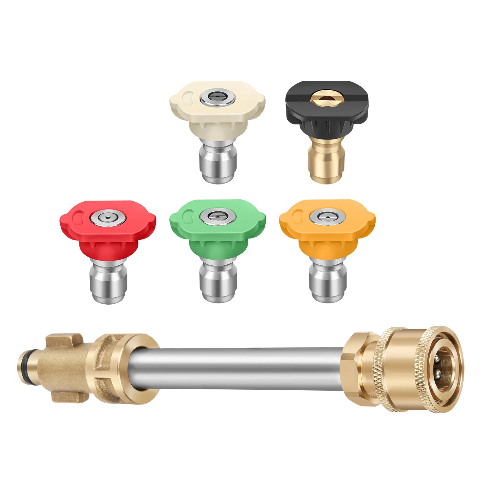 For Dewalt Ryobi Pressure Washer Quick Connect Adapter With 5 Spray Nozzles