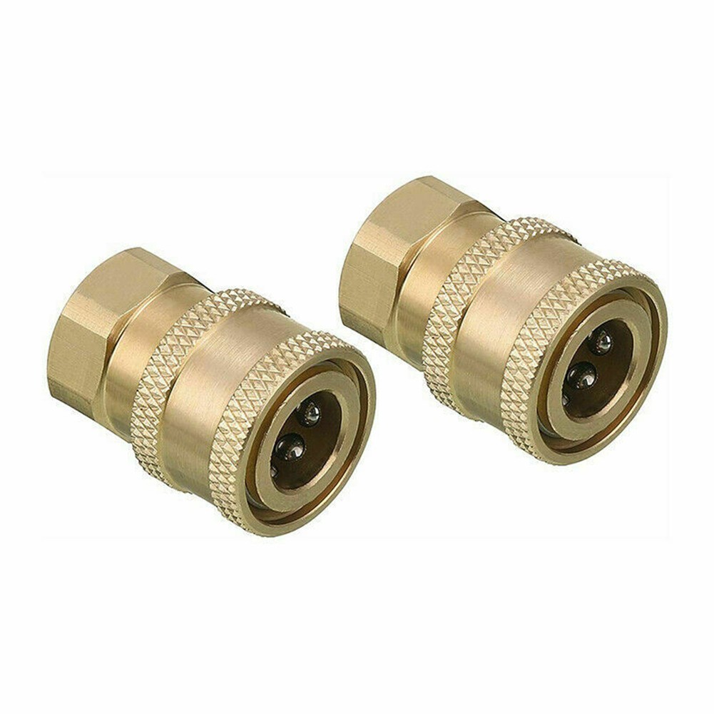 Pressure Washer Coupler 2 Safety Fittings Brass Material Up To 4000 PSI