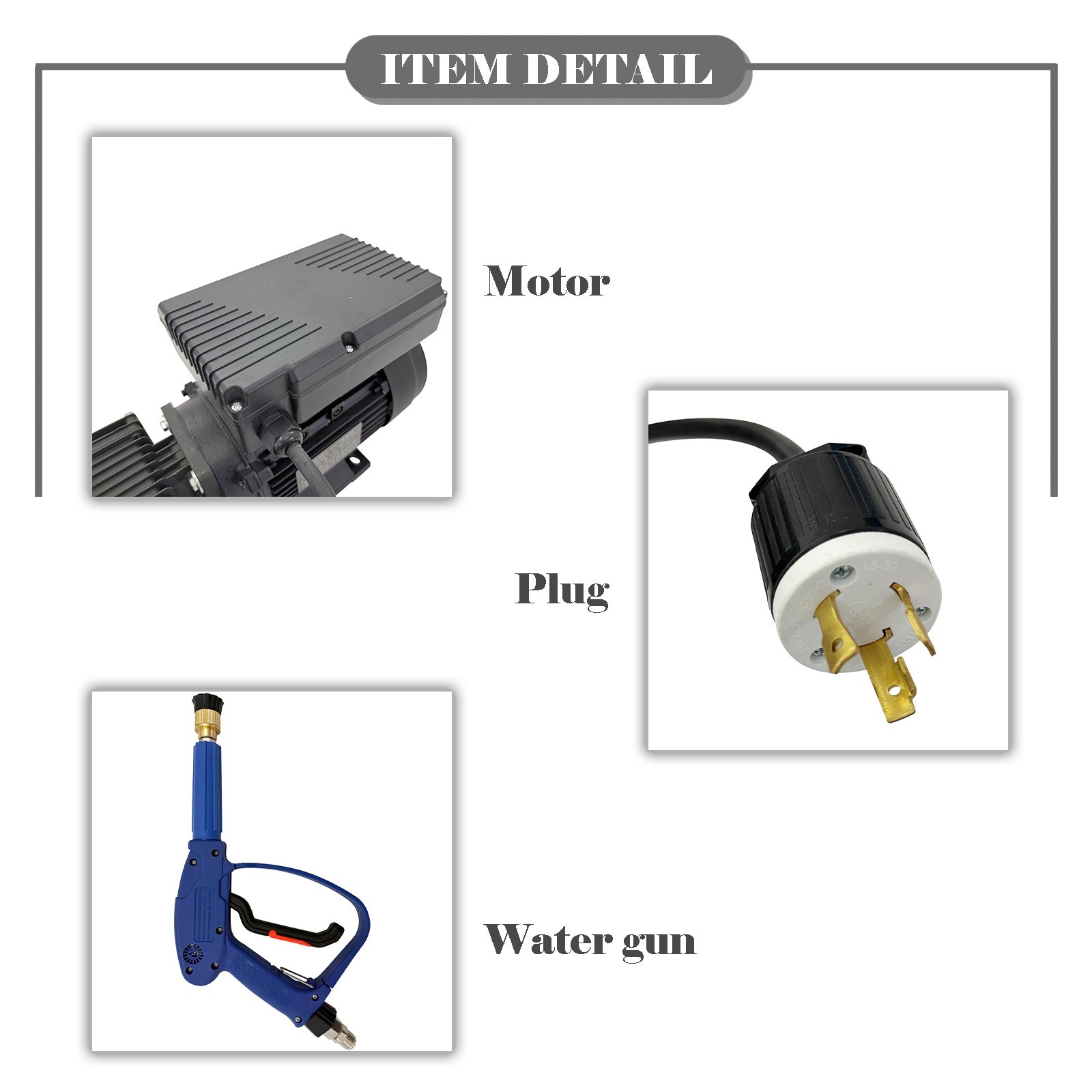 110V Portable High-Pressure Car Wash Machine Cleaning Pump with Water Gun