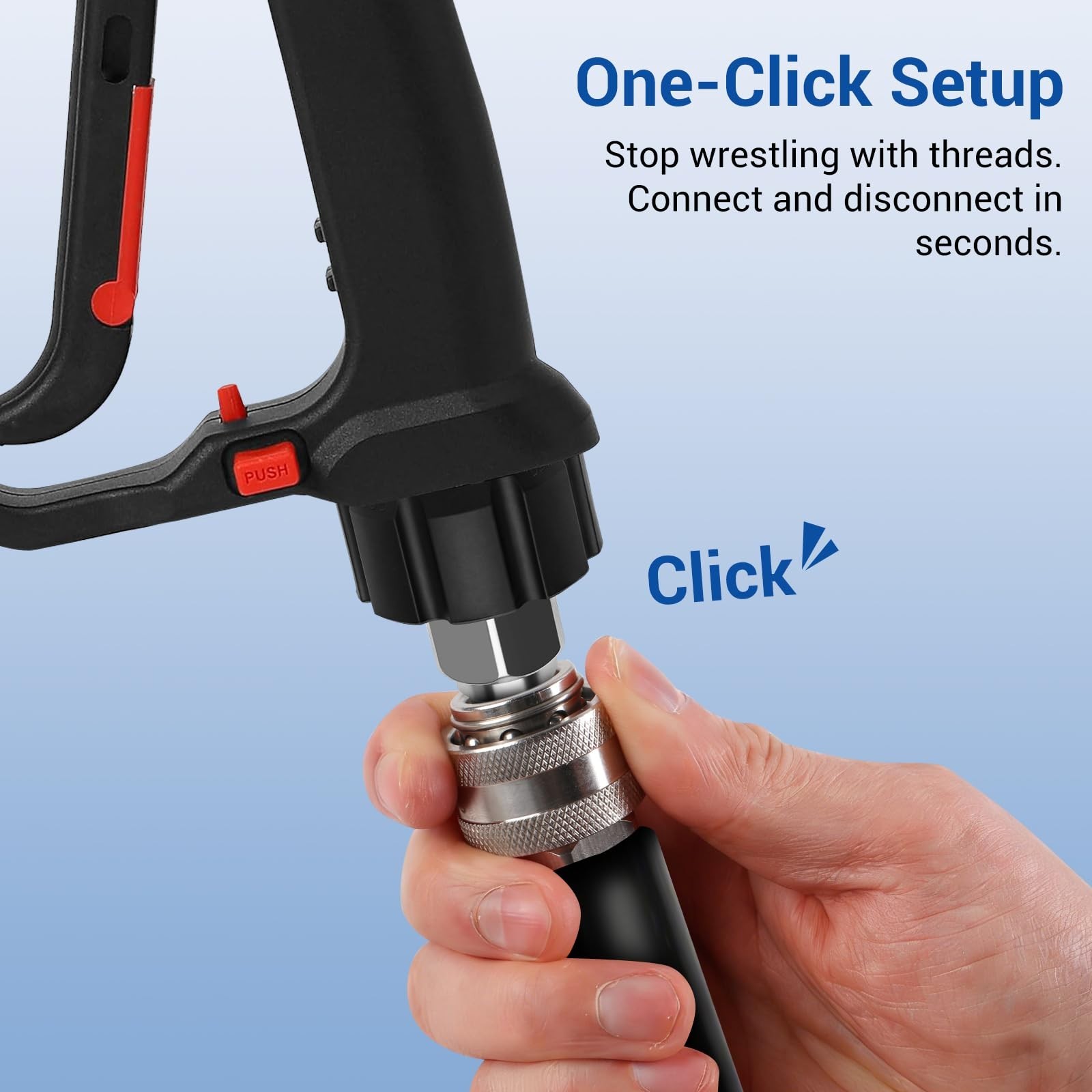 9-Piece Quick Connect Pressure Washer Adapter Kit, M22 to 3/8″ & Garden Hose Fit