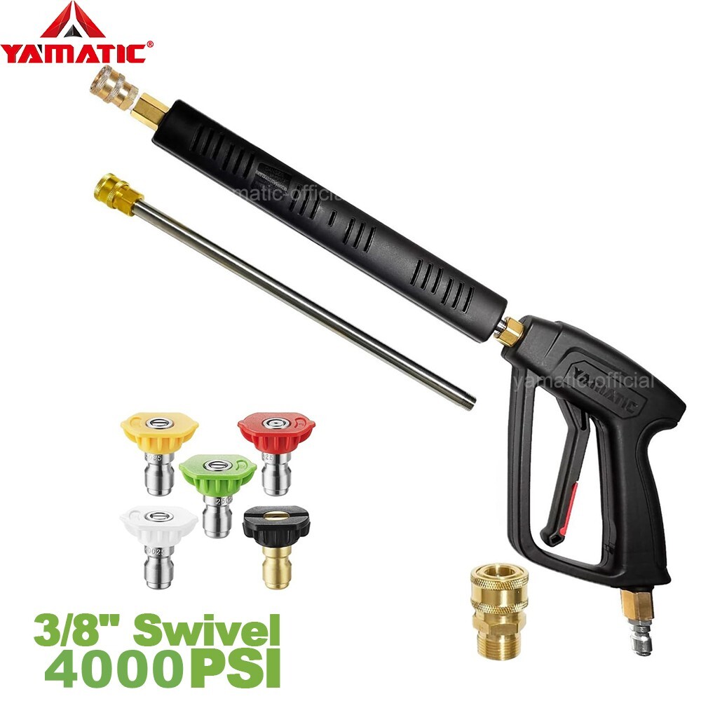 YAMATIC 4000 PSI Pressure Washer Gun Kit, Extension Lance Wand, Spray Tips