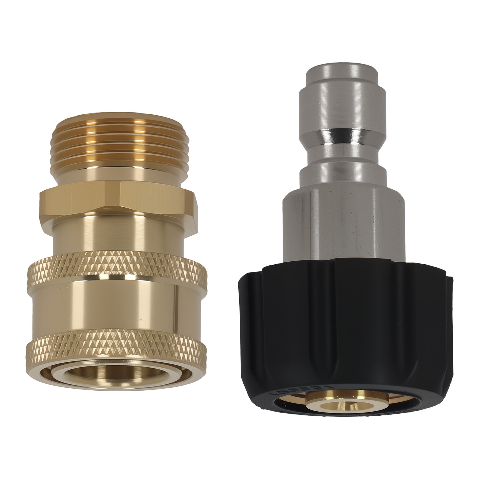 2PCS M22-14mm Thread to 3/8″ QC Brass Adapter Pressure Washer Fitting 5000PSI