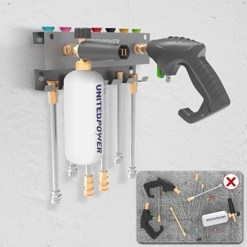 Pressure Washer Gun Holder Wall Mount – Foam Cannon & Tool Storage Rack, Organiz