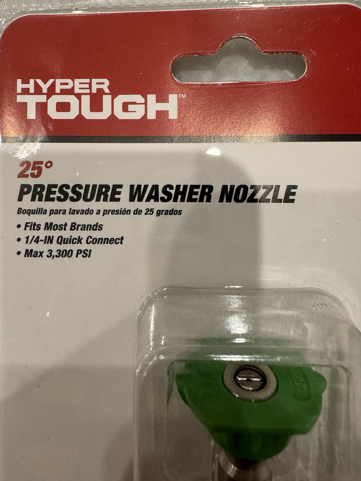 Hyper Tough 25 °Nozzle,Fit Most Electric&Gas Pressure Washer 1/4″ Quick Connect