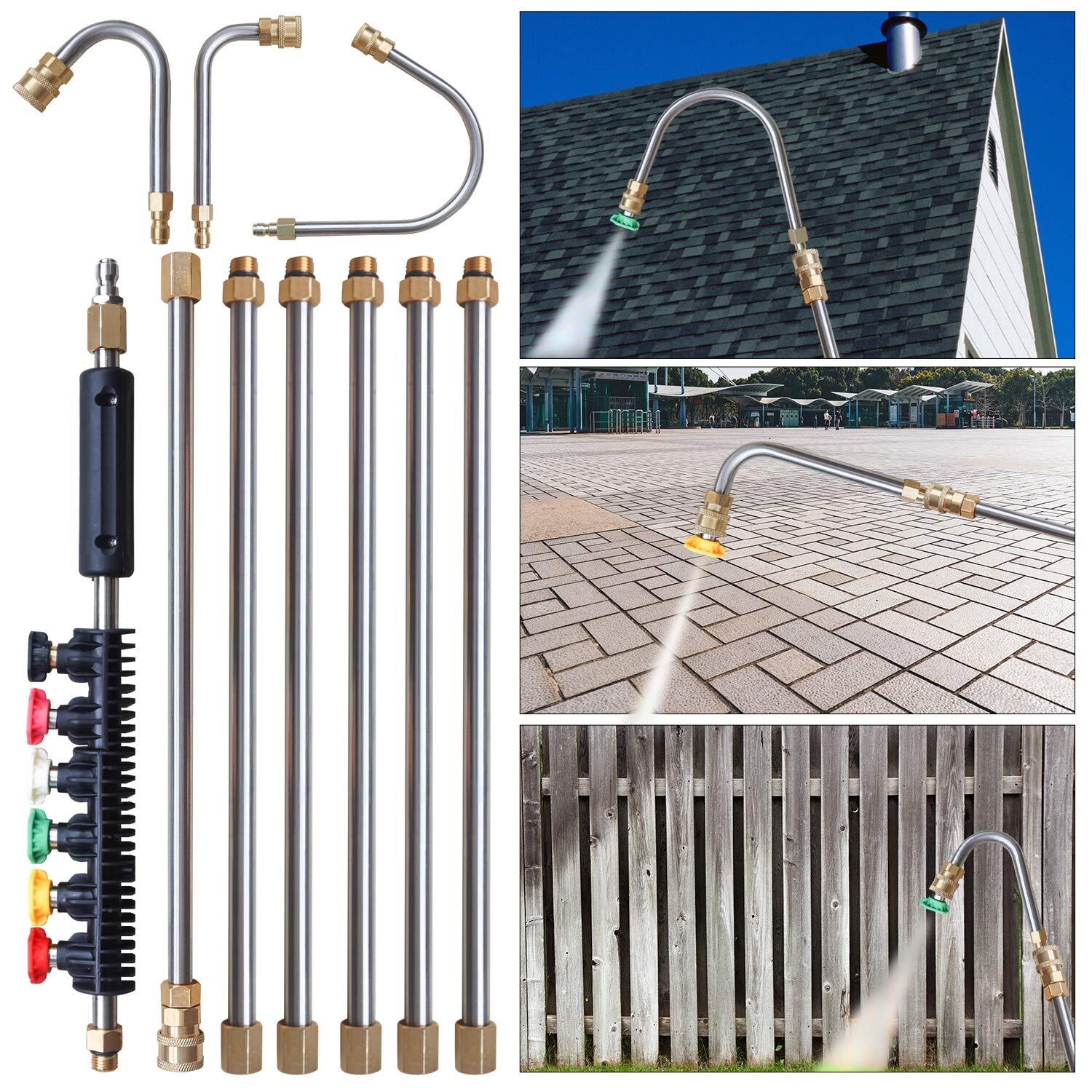 Pressure Washer Extension Wand, 10 Pack Power Washer Lance with 5 Atomization…
