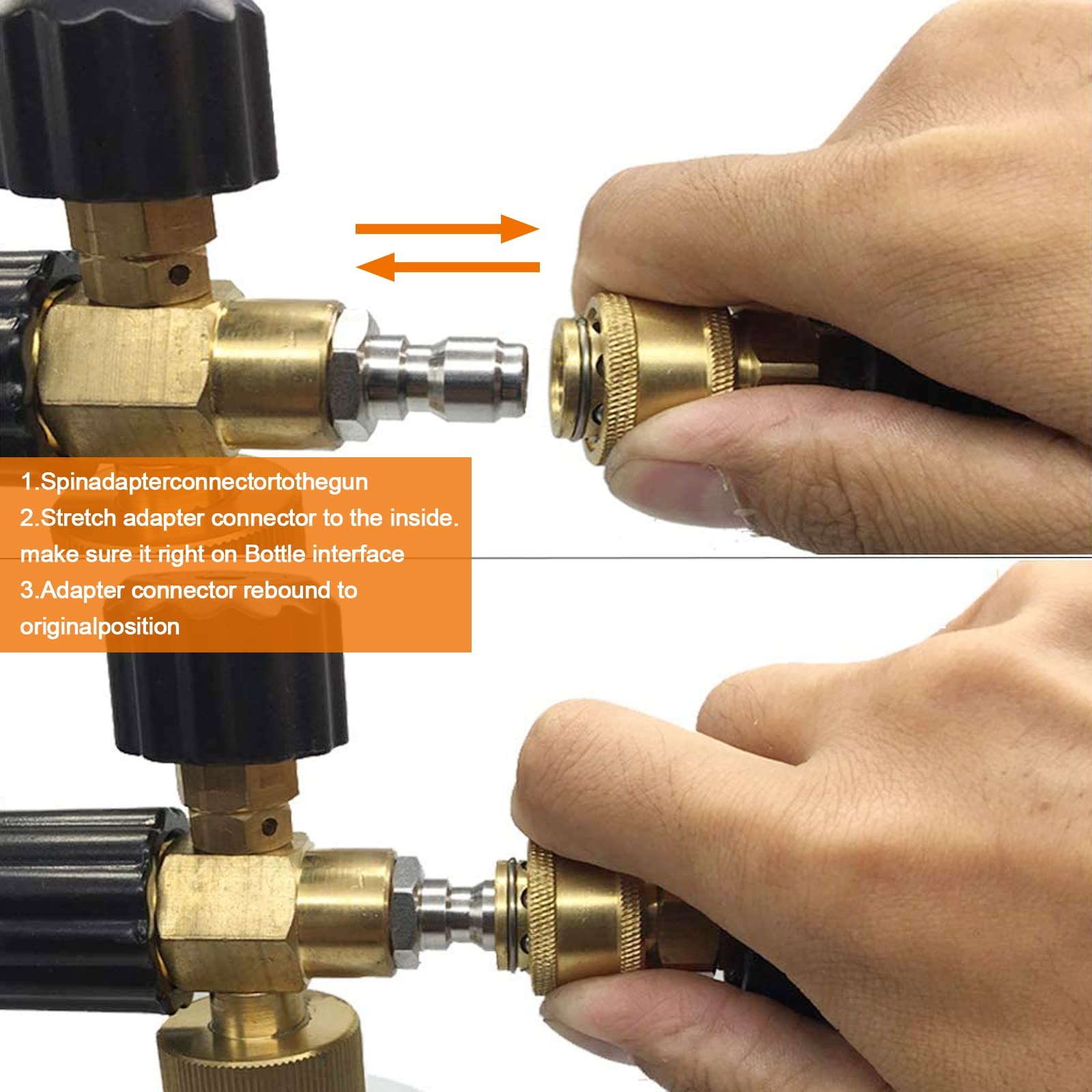 4 Pairs NPT 3/8 Inch Male Female Quick Connector Pressure Washer Adapters