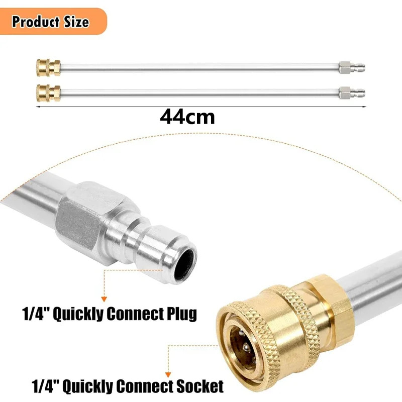 Pressure Washer Wand Stainless Steel and Brass Body and Fitting with 1/4″ Quick