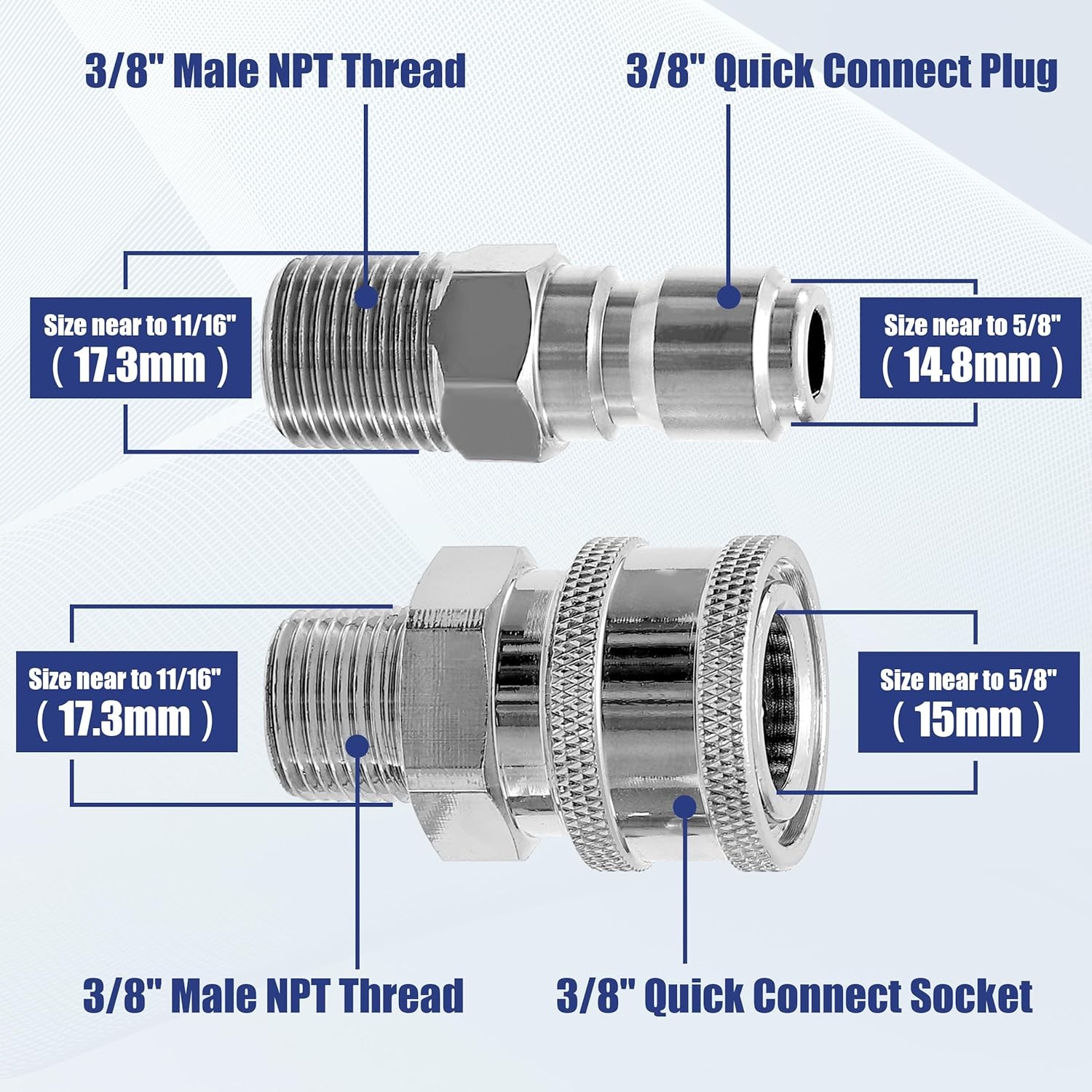 High Pressure Washer Ball Valve Kit, 3/8″ Quick Connect Ball Valve for Power