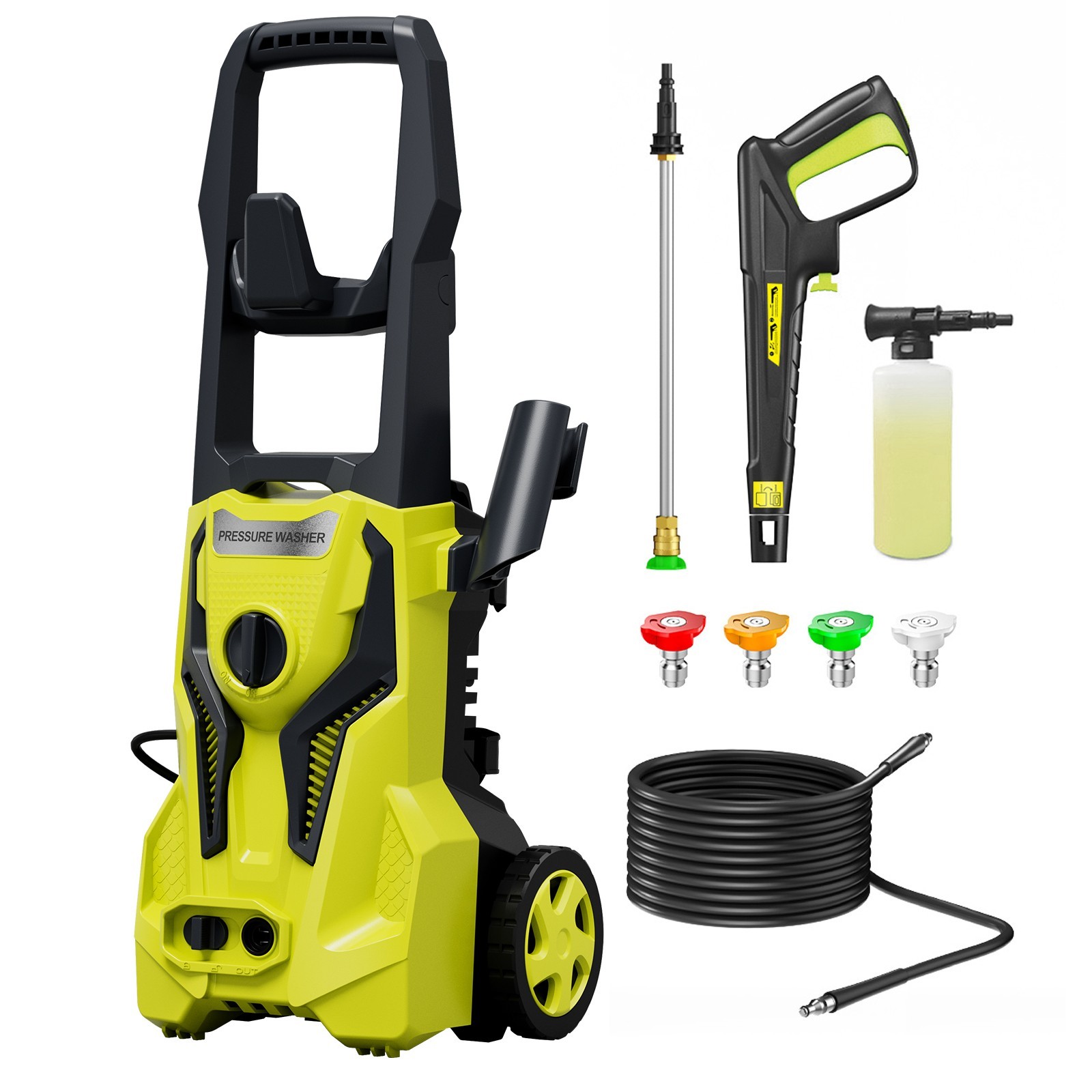 Pressure Washer 4200PSI 2.5GPM, Steel Lance, Total Stop System, for Garden