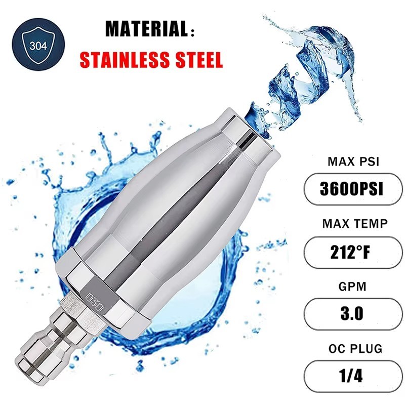 High Pressure Washer 3600PSI Rotating Turbo Nozzle Spray Tip 3.0 GPM 1/4” Quick