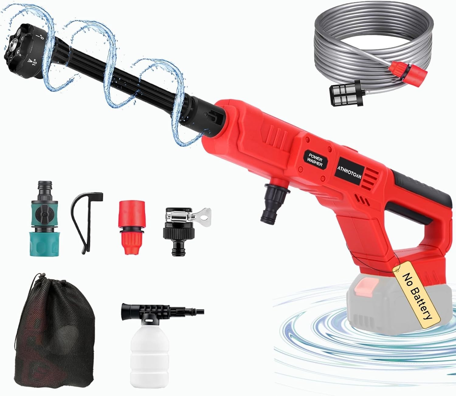 Cordless Pressure Washer for Milwaukee M18 Battery, Portable Cordless