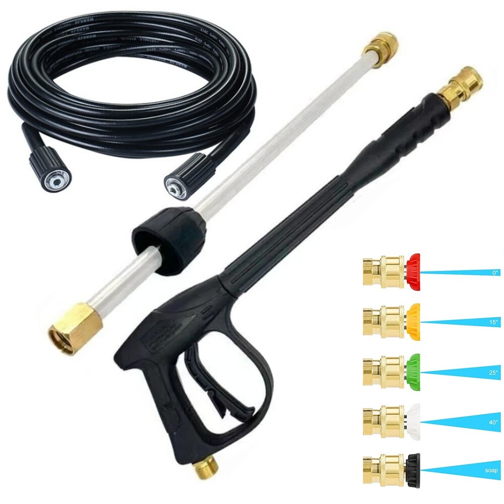 4000PSI High Pressure Car Power Washer Gun Spray Wand Lance Nozzle and Hose Kit