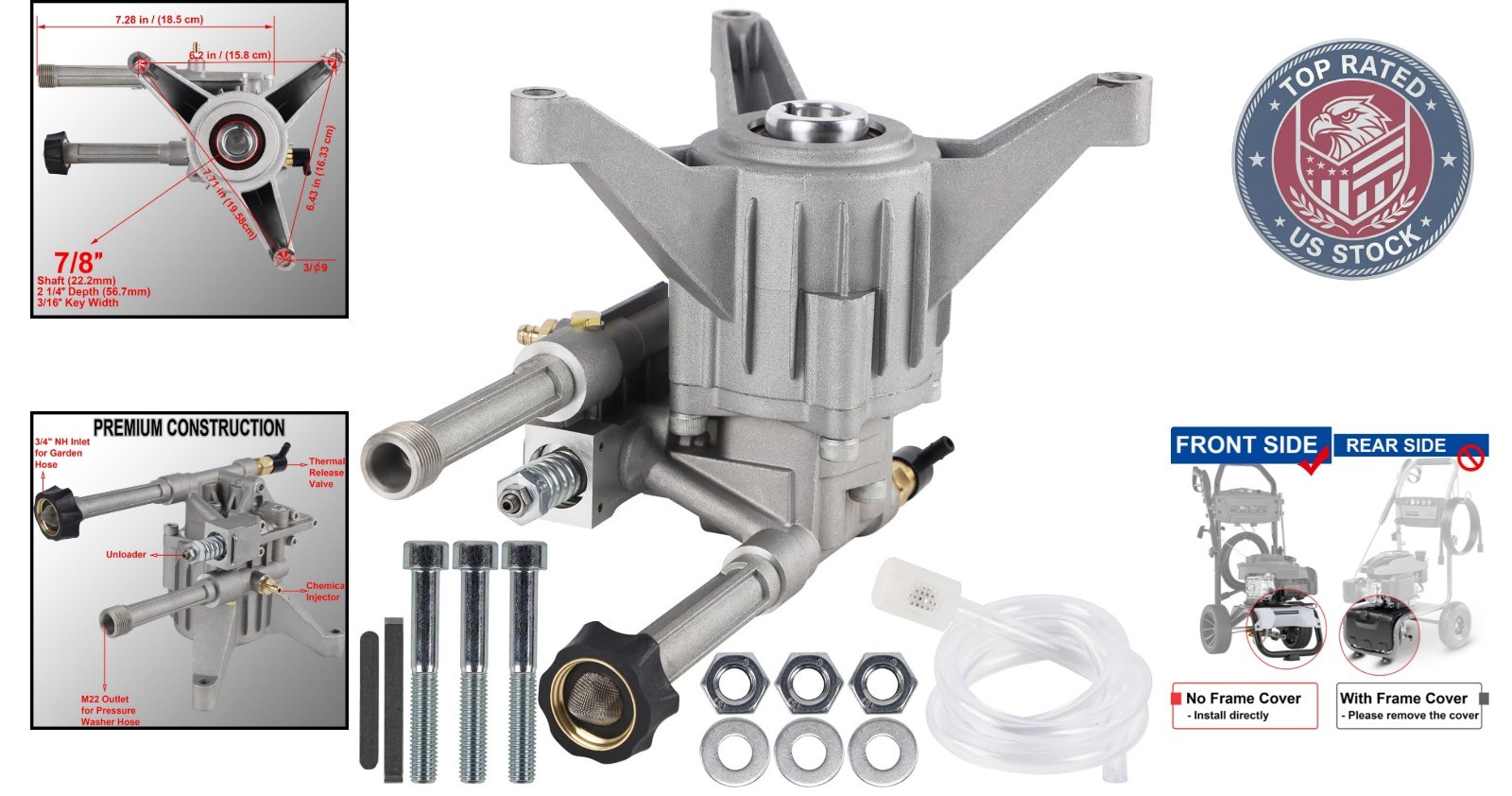 Versatile 3400 PSI Vertical Pressure Washer Pump – Replace Your Gas Model