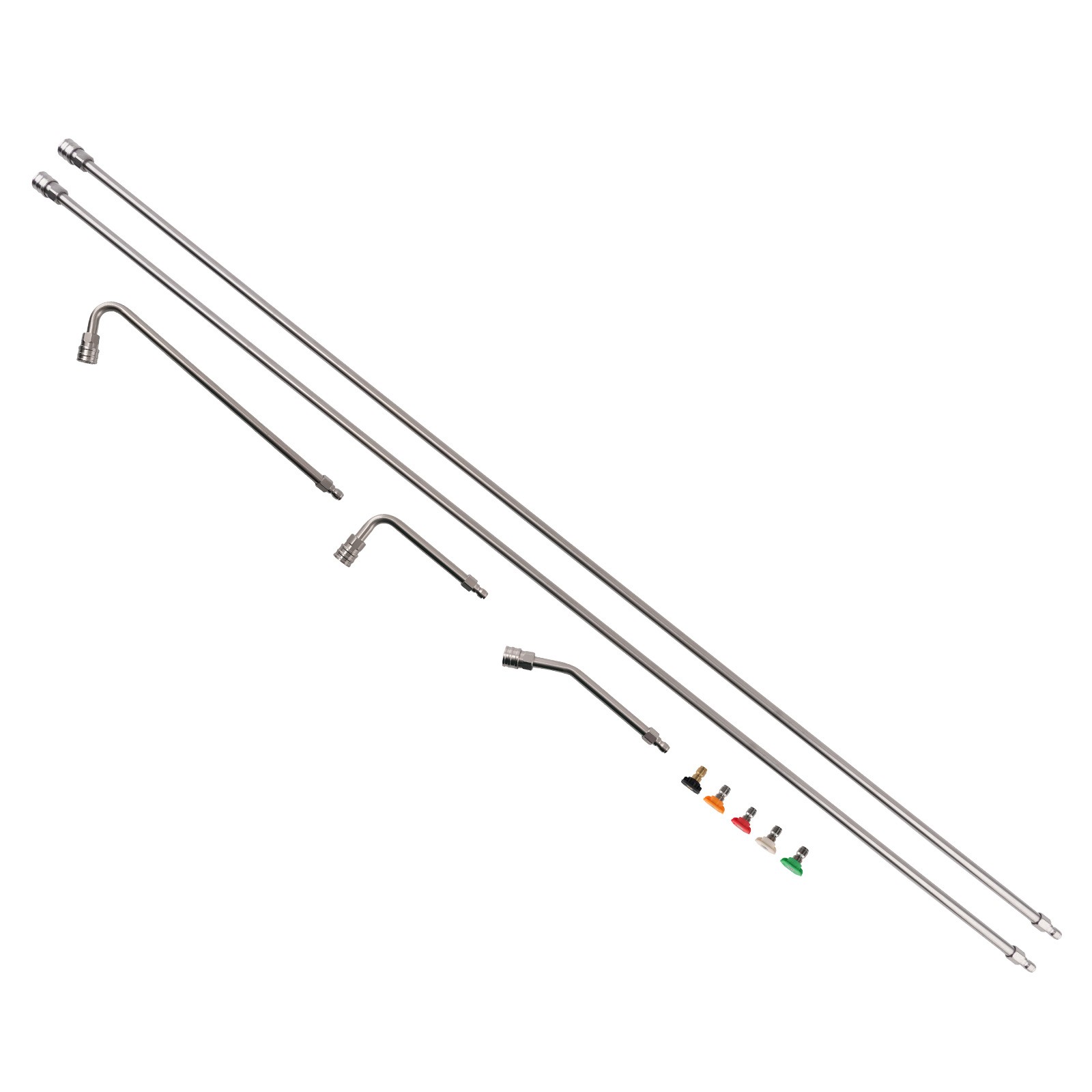 60″ Pressure Washer Extension Rod 2PCS with Curved Wands & Spray Nozzles
