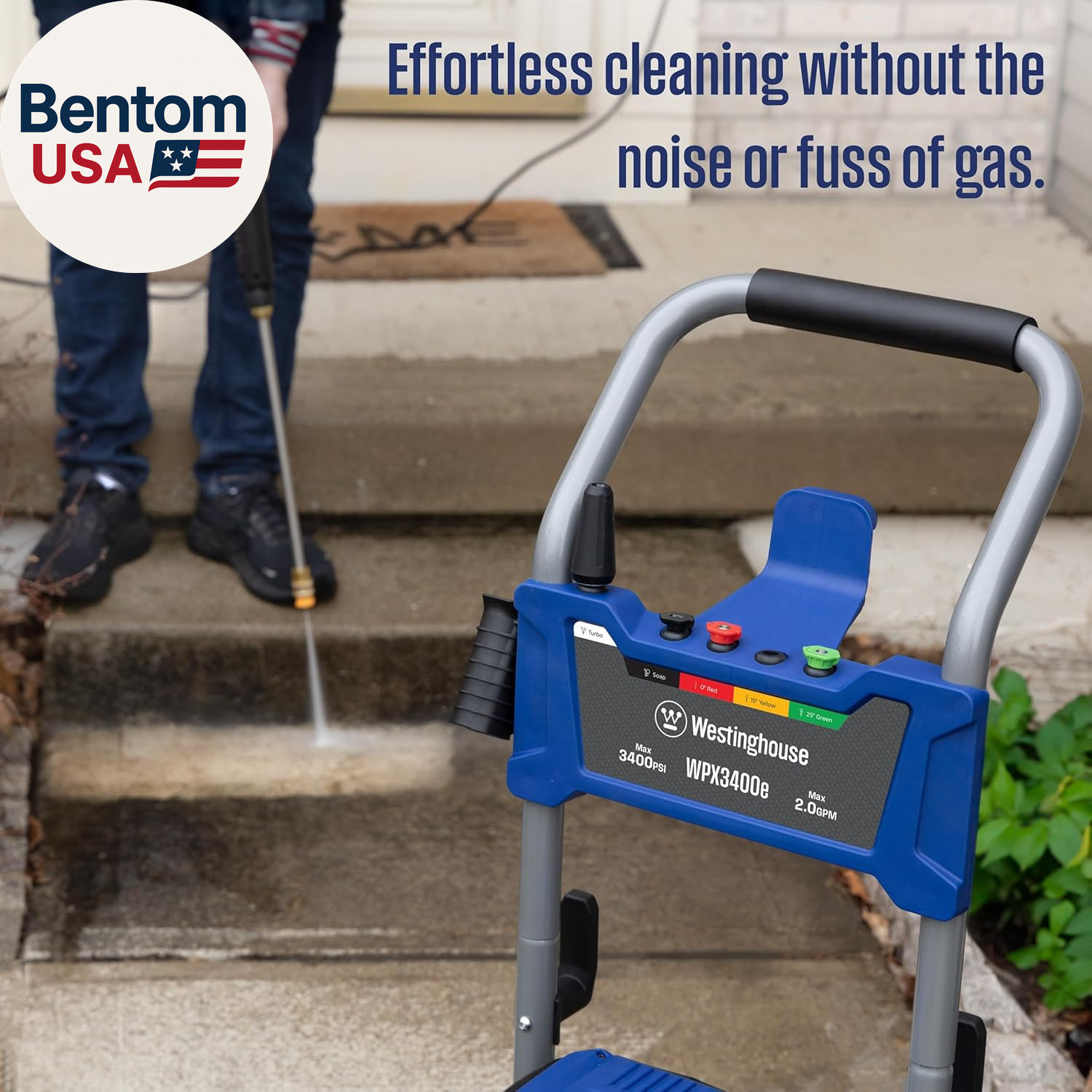Wpx3400E Electric Pressure Washer, 3400 Max PSI and 2.0 Max GPM, Brushless Motor