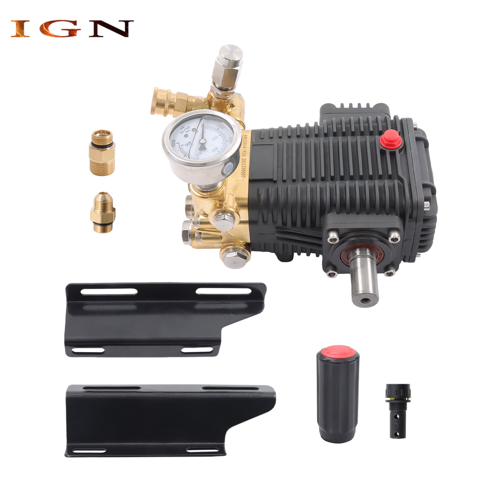 General TS2021 Right Shaft 3500 PSI 5.6GPM Pressure Washer Pump Belt Drive