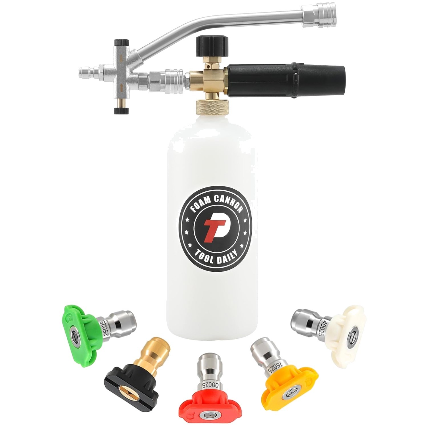 Adjustable Snow Foam Lance with 5 Nozzle Tips