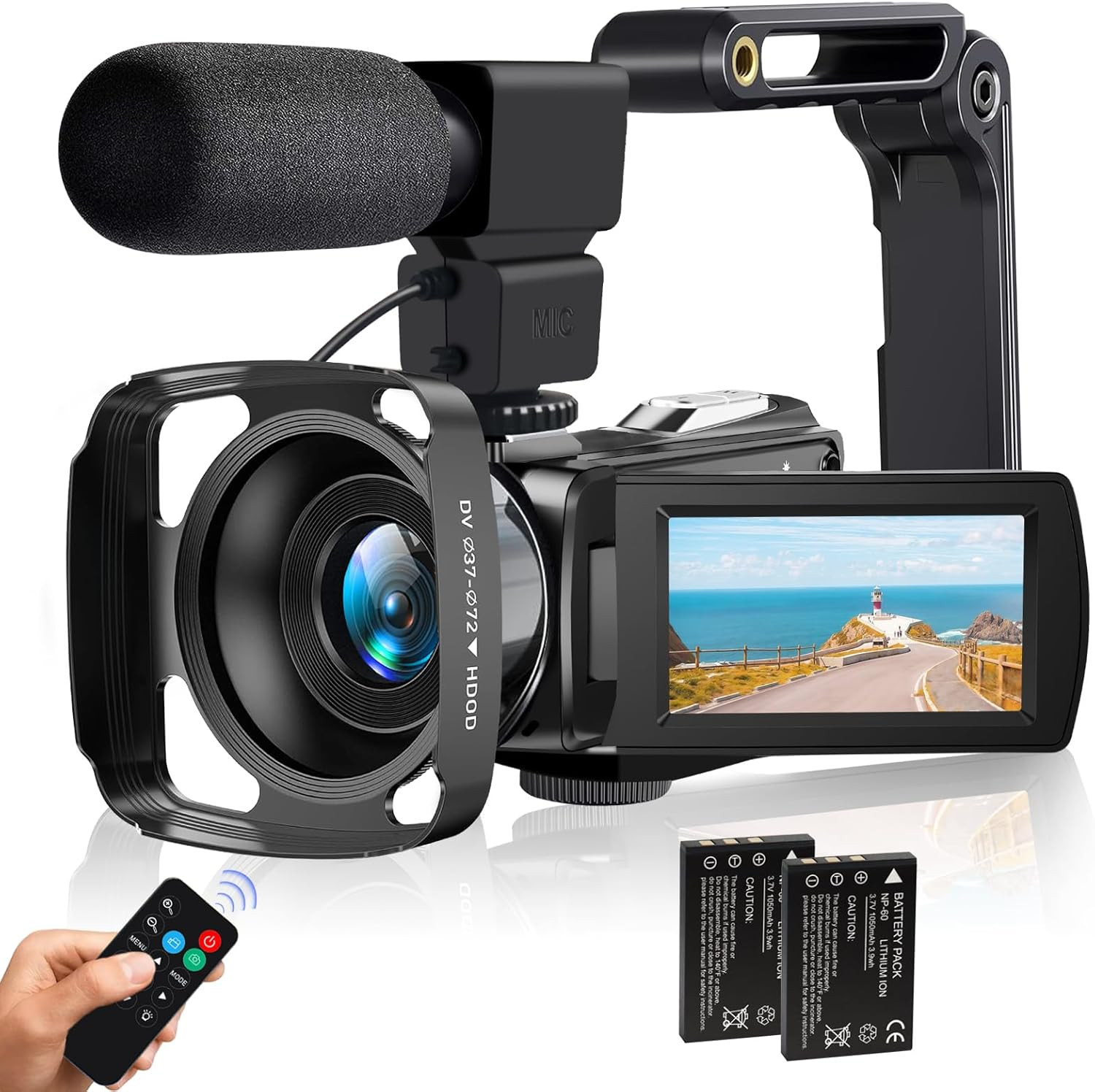 Camcorder Video Camera 4K 48MP HD Camera Recorder, 18X Digital Zoo 3″ Touch Scre