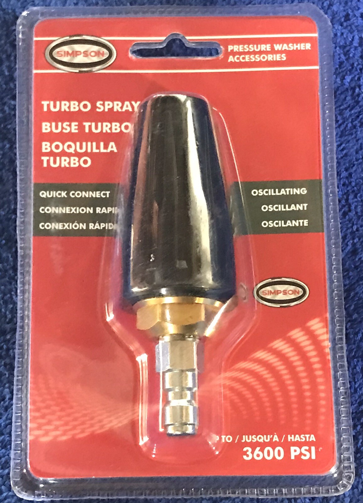 Simpson 80143 Quick Connect Turbo Pressure Washer Spray Nozzle – 3600 PSI