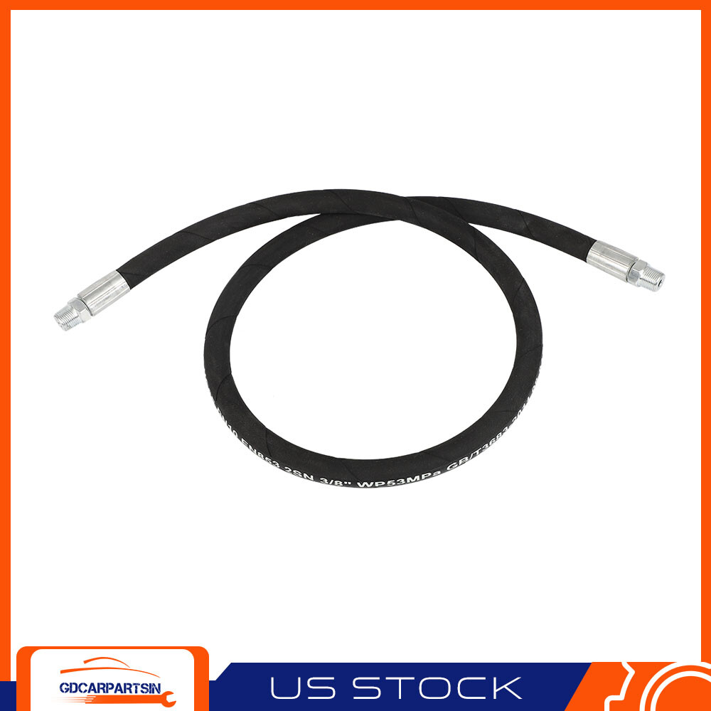4 FT X 3/8″ Pressure Washer Whip Hose – 4000PSI Swivel NPT Solid M22 Female