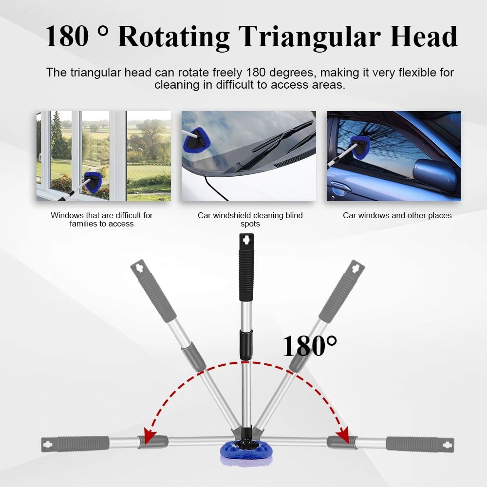 QZTYTY Windshield Cleaning Tool, Car Window Cleaner, 5.9*5.3*7.8inches, Blue