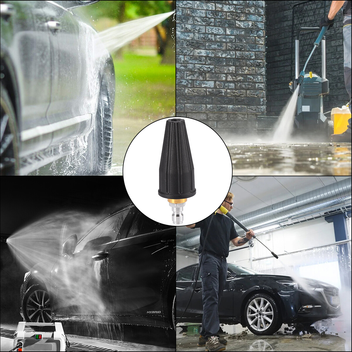 1/4″ High Pressure Washer Rotating Turbo Nozzle Spray Tip 4.0 GPM 4000PSI Quick
