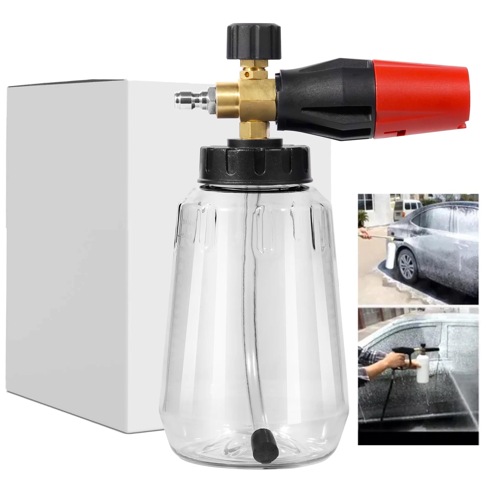 Car Cleaning Wash Pressure Washer Snow Foam Lance Cannon Sprayer Gun Soap Bottle
