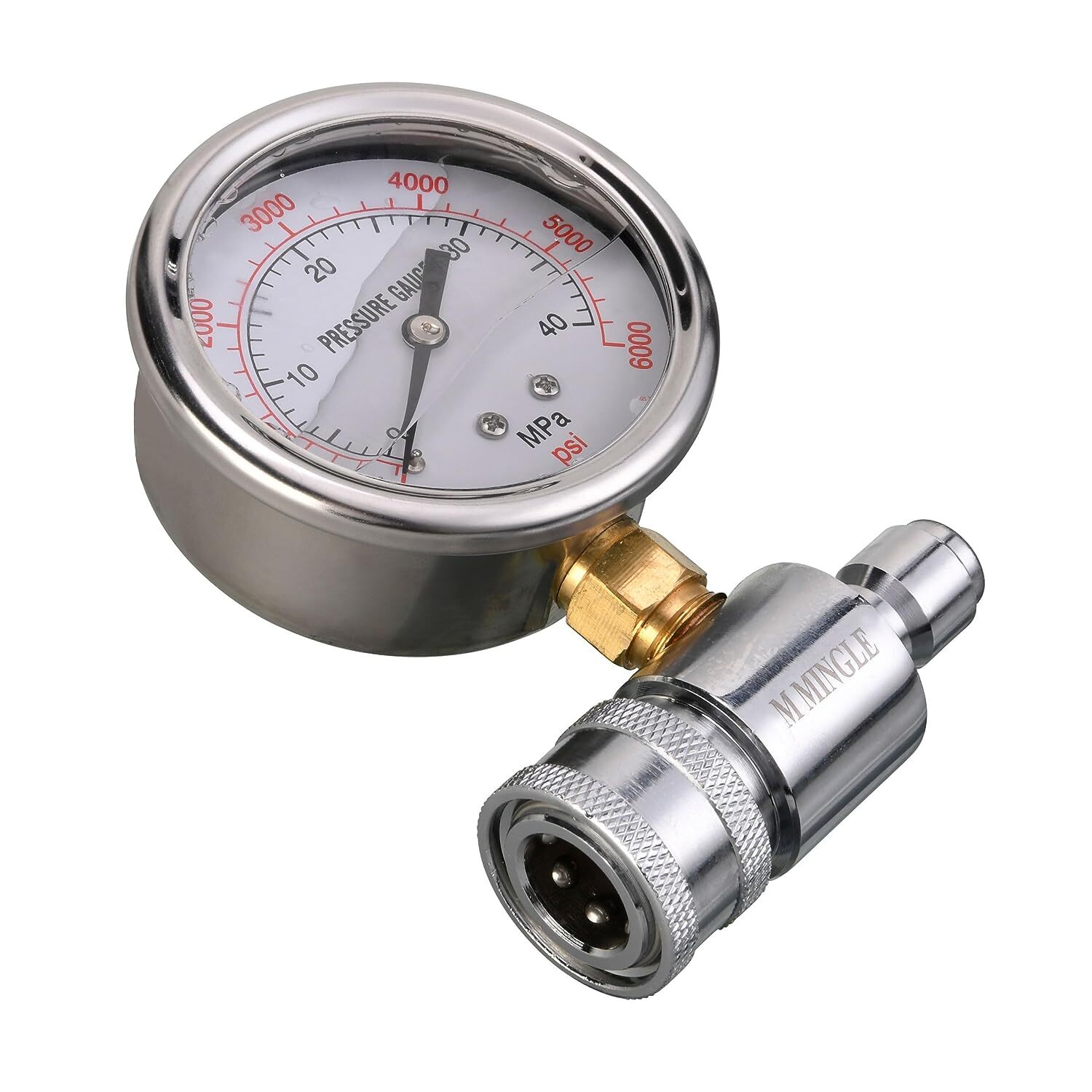 Pressure Washer Gauge Kit, 3/8 Inch Quick Connect, 6000 PSI SHIPS FREE