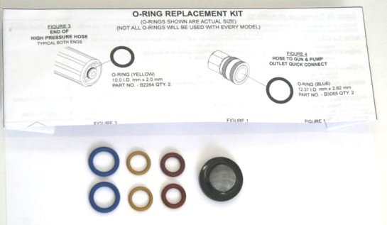 84007979 / 6198 / 196002GS Briggs & Stratton Pressure Washer O-ring Kit
