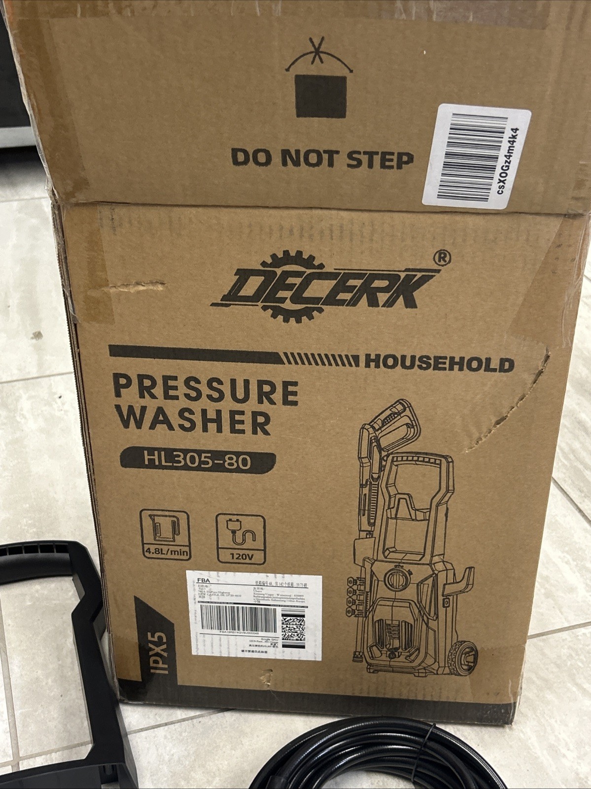 Decerk Electric Pressure Washer 1160-1800 PSI Orange