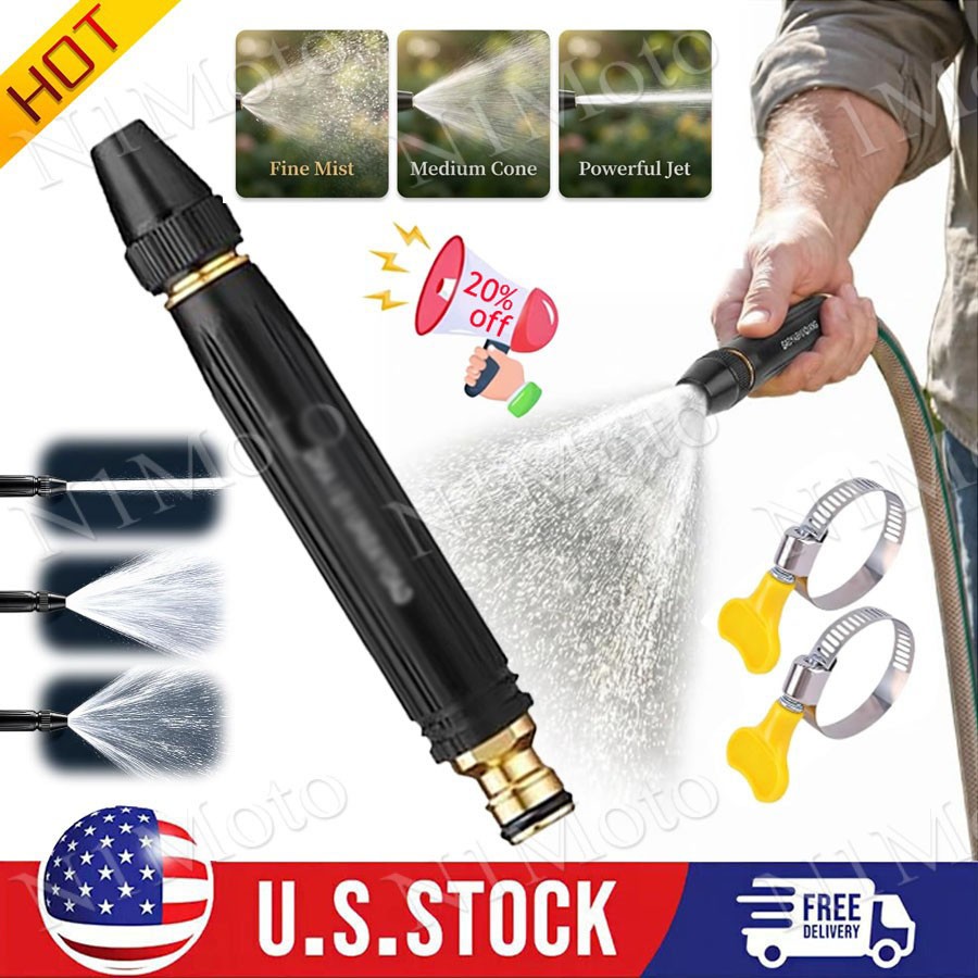 Larnto High Pressure Hose Nozzle Water Gun for Car Wash Garden Pressure Booster