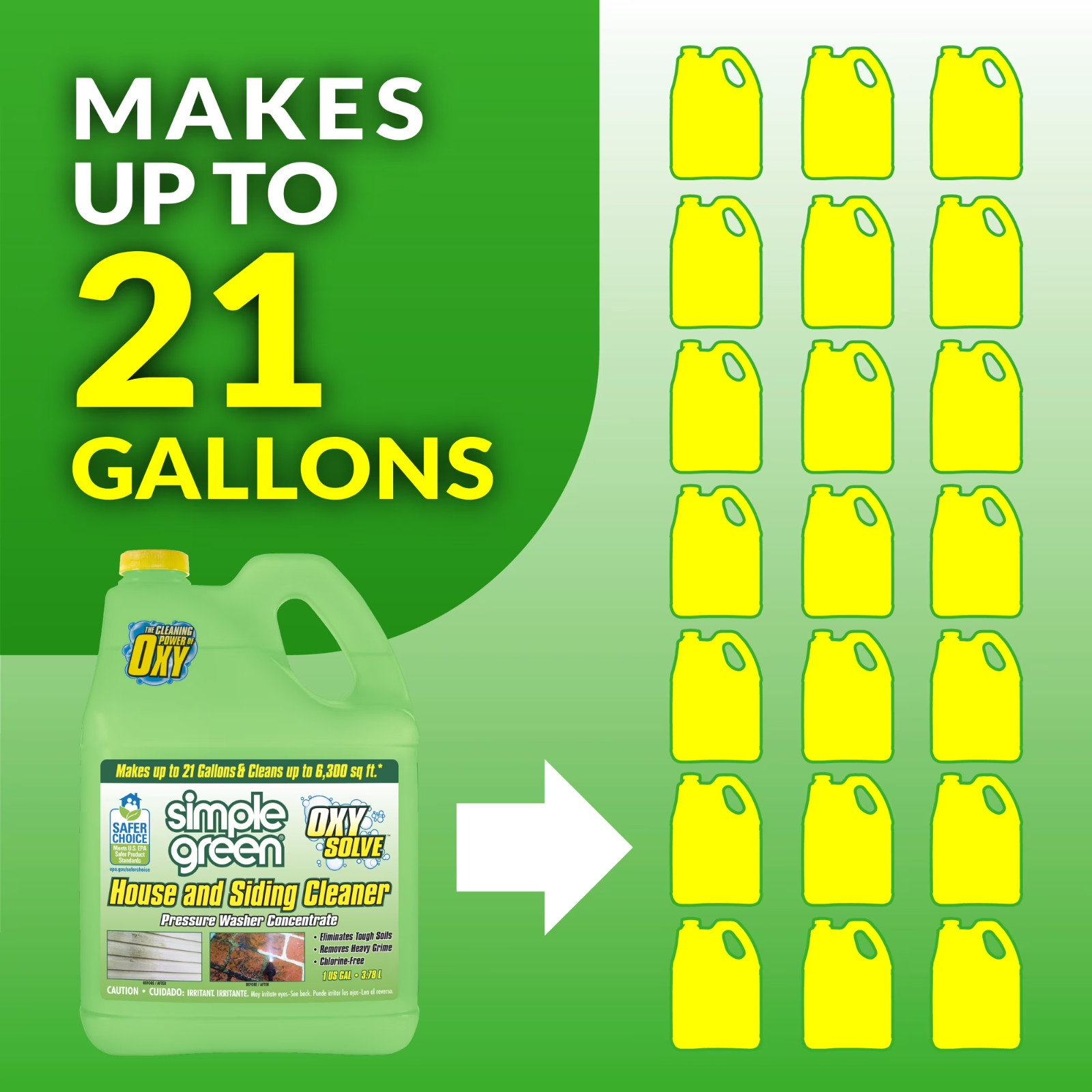 Simple Green Oxy Solve House & Siding Cleaner Pressure Washer Concentrate 1 Gal.