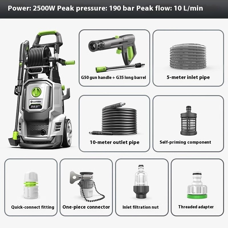 High-pressure Car Washer Household 220V Water Pump Cleaner Portable Water Gun