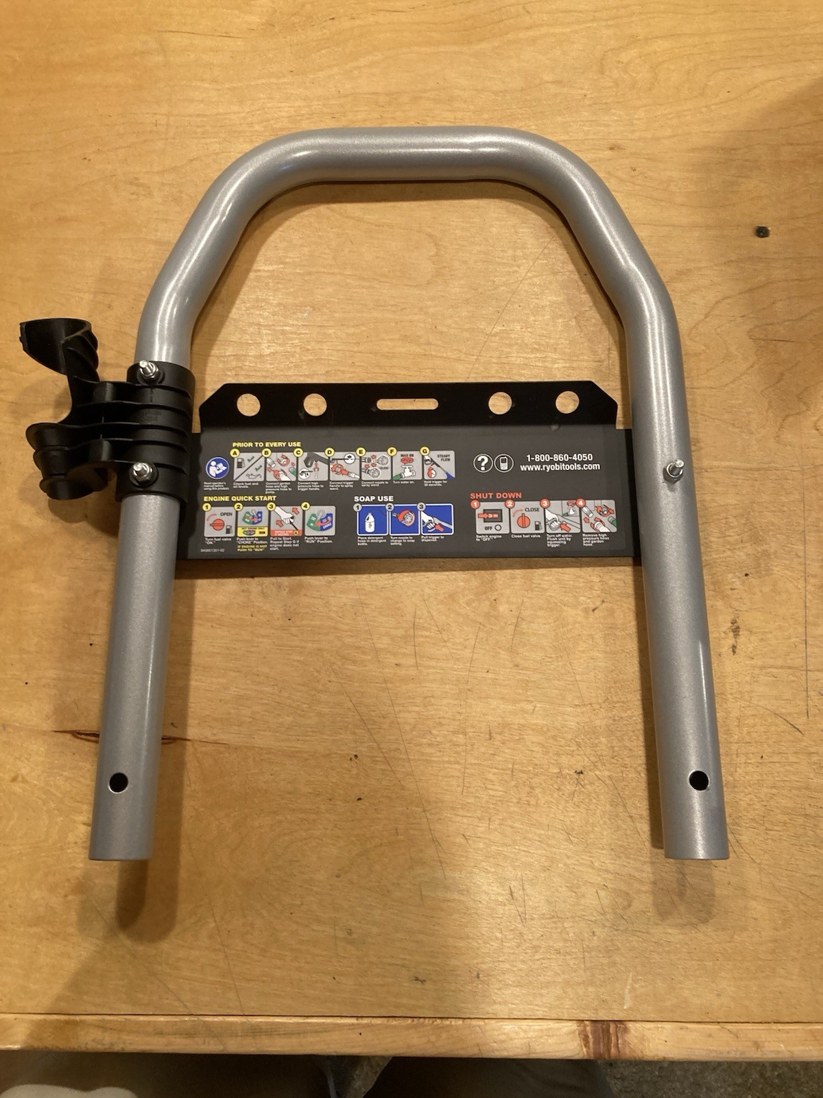 Used Top Handle Assembly for Ryobi 2900 PSI 2.3 GPM Gas Pressure Washer RY802900
