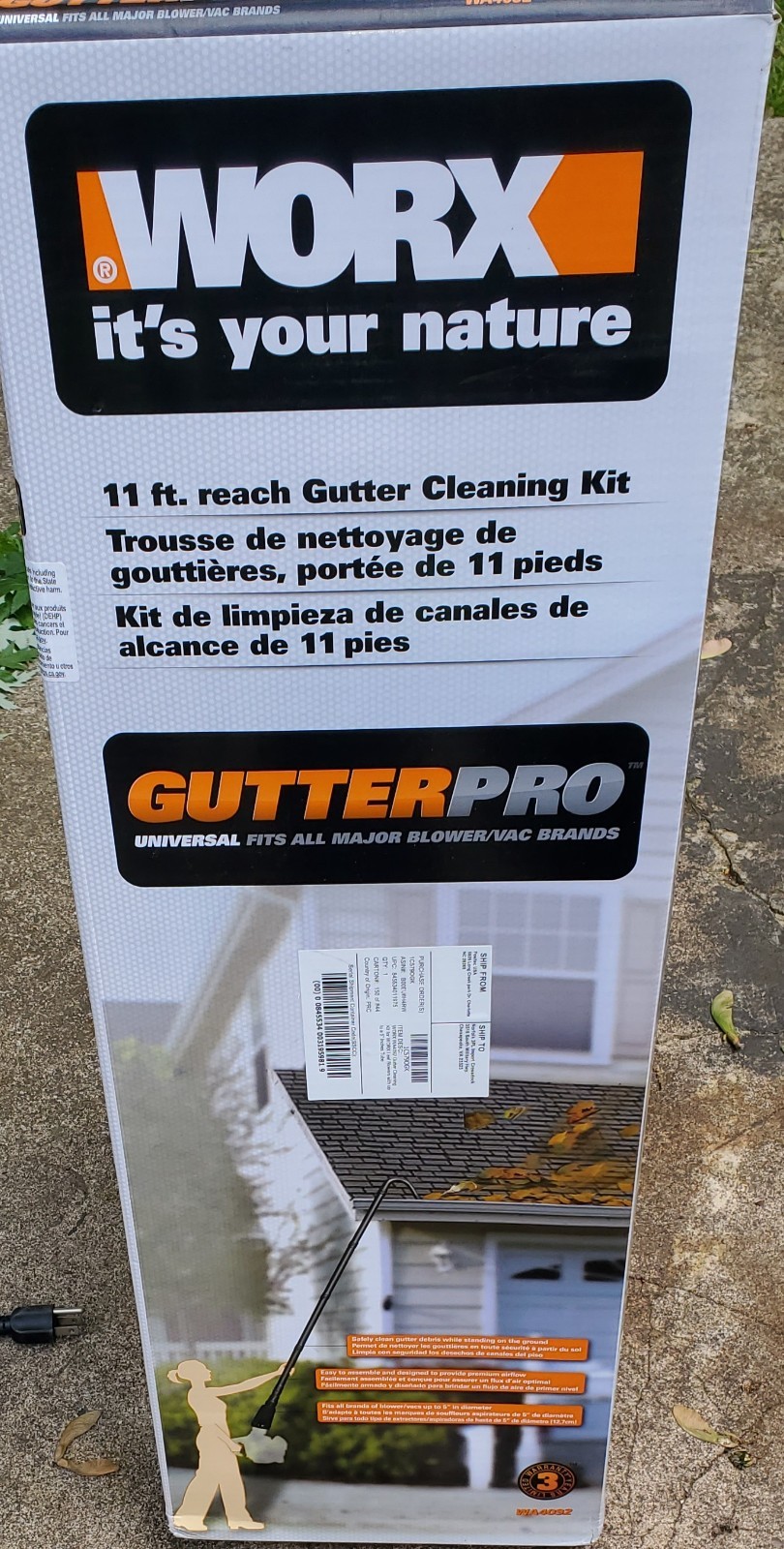 WORX GUTTER CLEANING KIT FOR WORX LEAF BLOWERS WA4092 – BLACK