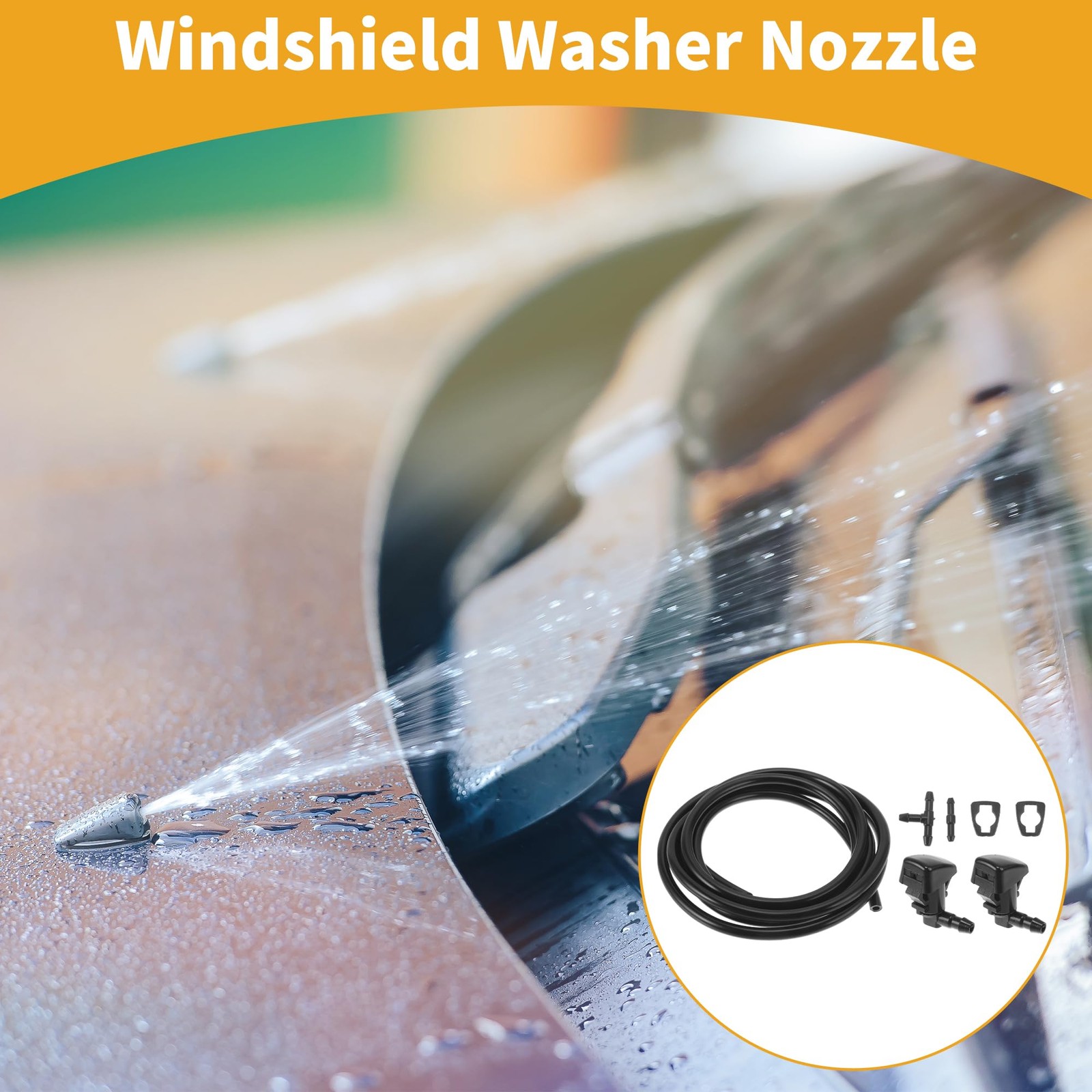 INFINAUTO Windshield Washer Nozzle Kit for Ford Fusion 2008-2012 No.8E5Z17603…