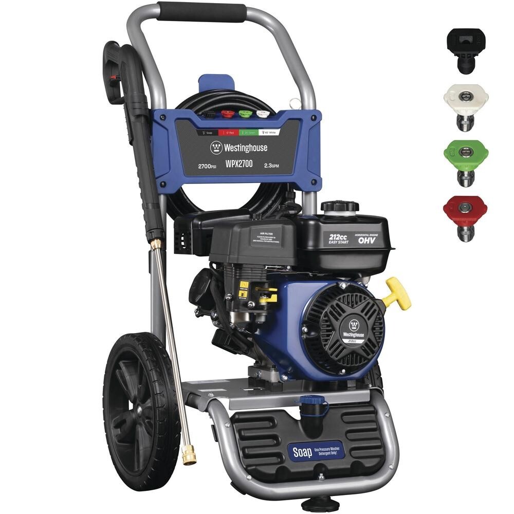 2700 PSI 2.3 GPM Gas Pressure Washer 4 Nozzle Deck Sidewalk Heavy Duty Cleaner