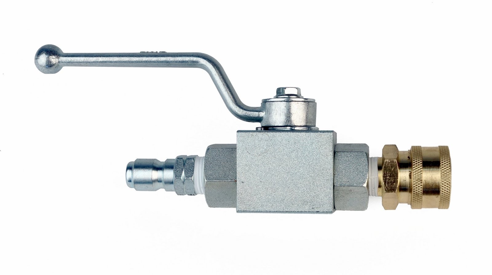 3/8in. Ball Valve Plug and Socket Coupler for Pressure Washer Surface Cleaner