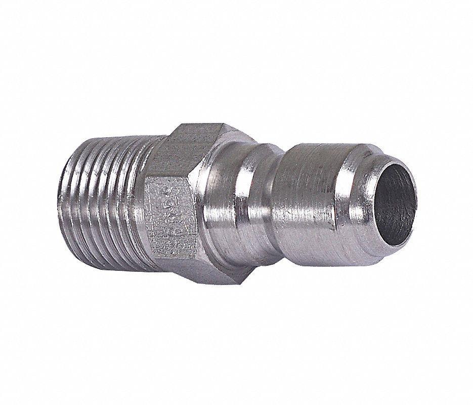 STAINLESS STEEL PRESSURE WASHER WAND GUN HOSE QUICK COUPLING 3/8″ MALE THREAD