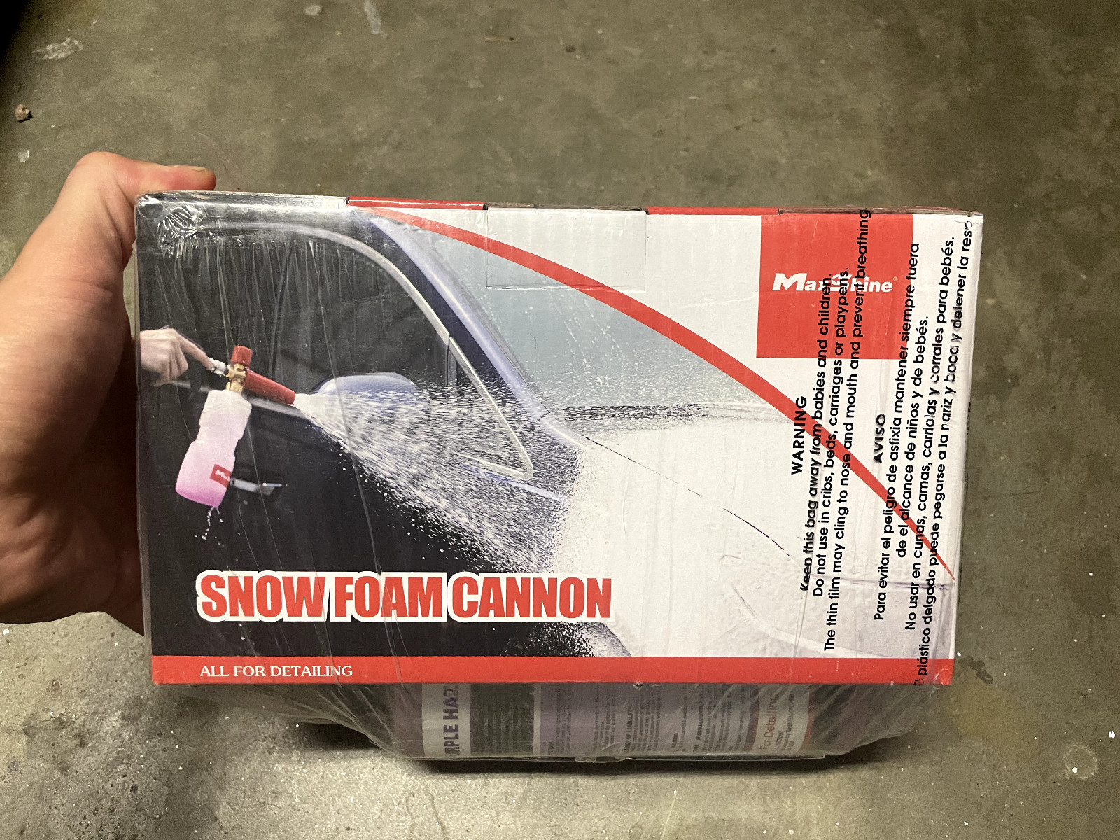 Maxshine Snow Foam Cannon Lance & 16oz Purple Haze Snow Soap -Use w/ Garden Hose