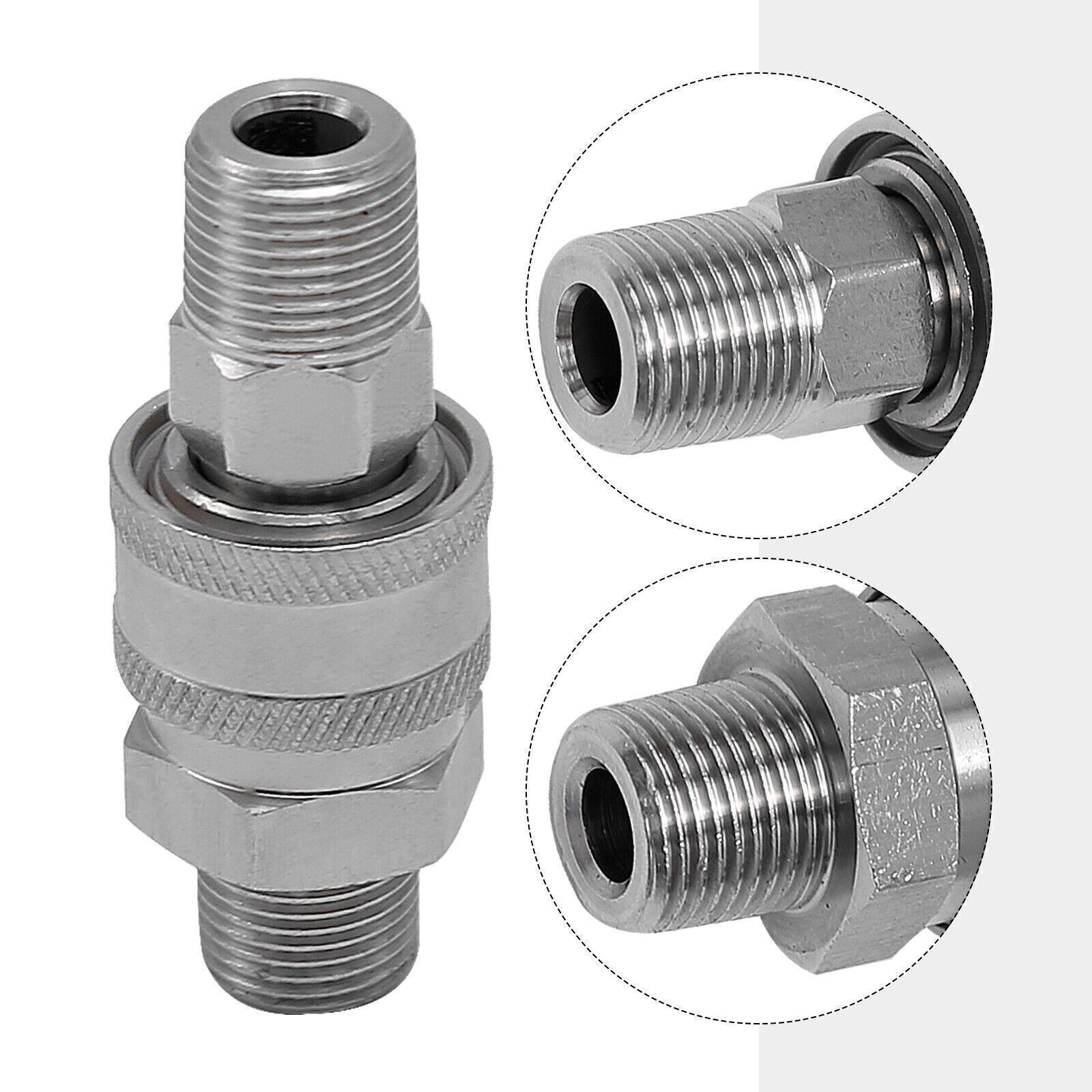5000 PSI 3/8″ NPT Stainless Steel Pressure Washer Quick Connect Fitting Kit