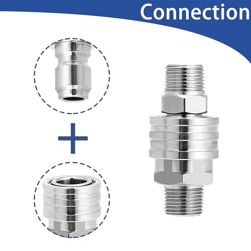 Pressure Washer Adapter Set 2 Sets 3/8″ Quick Connect Fittings Male Pressure