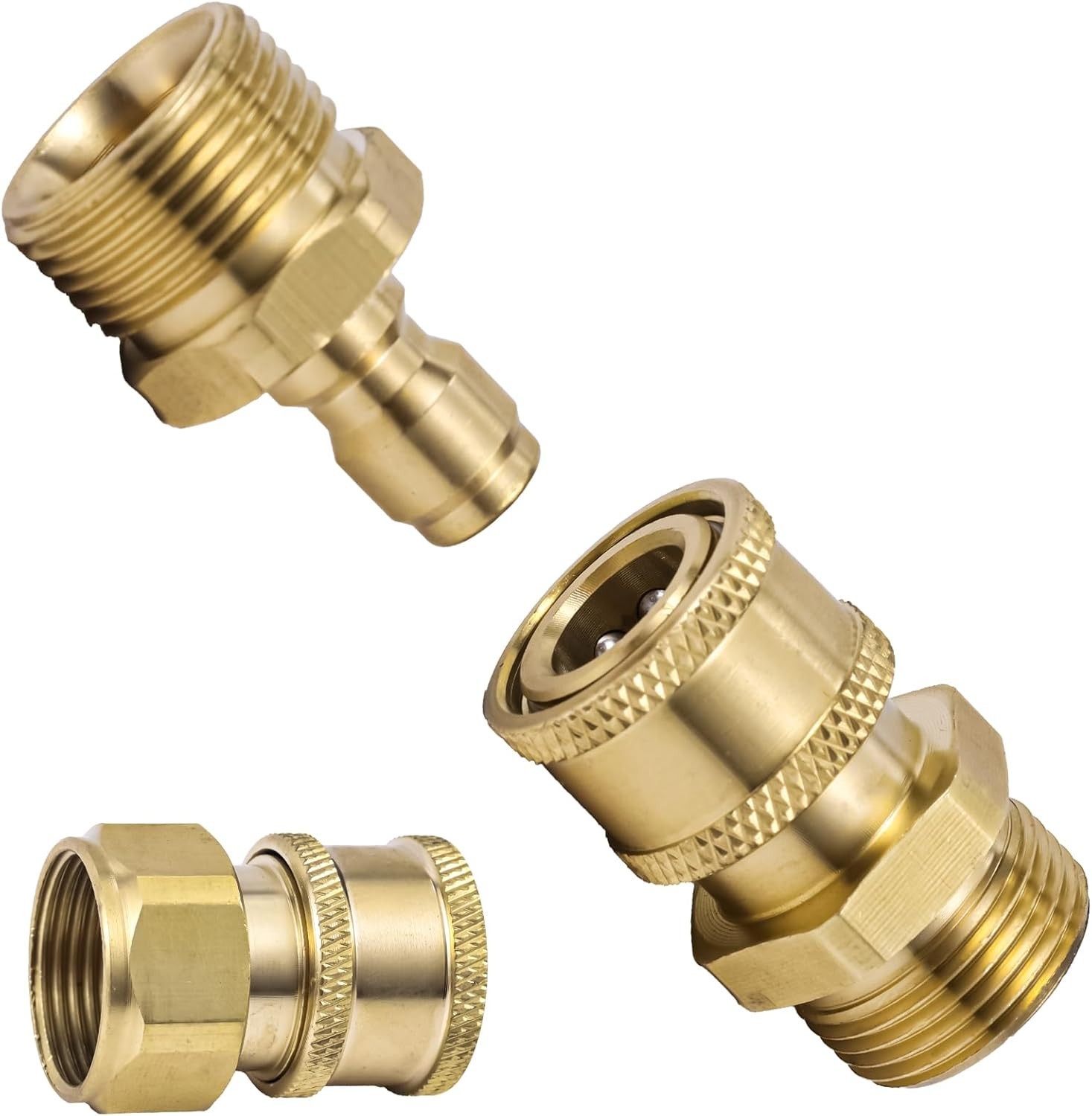 4pcs M22-14mm to 1/4in Pressure Washer Adapter, Quick Connect & Fast Disconne…